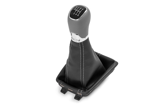 Leather 6° gear shift knob and sleeve FABIA III